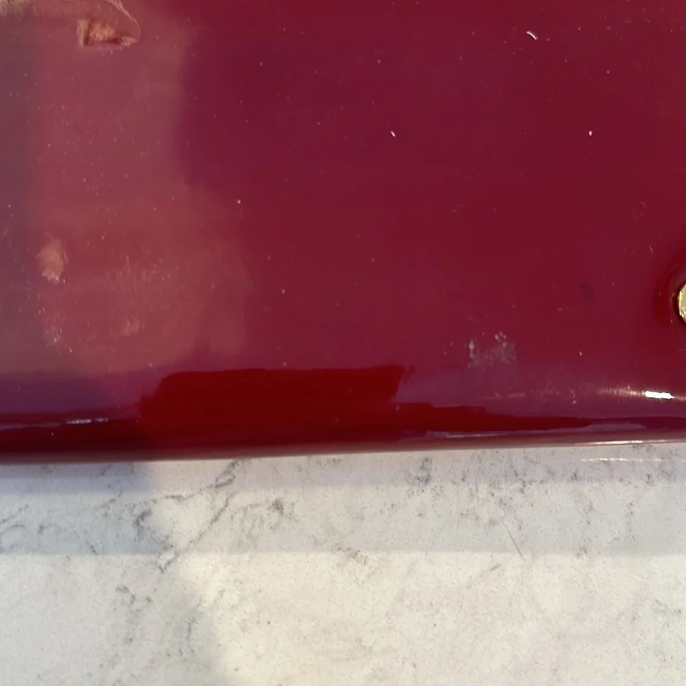 Miu Mui red patent leather continental wallet